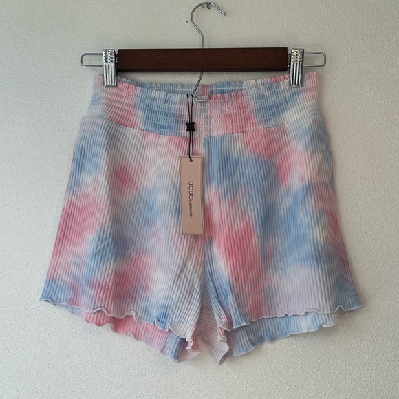 bcbgeneration tie dye ribbed shorts - Picture 1 of 6